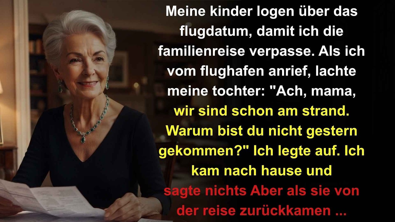 Am Flughafen erfahre ich: Mein Flug war gestern. Meine Kinder haben mich belogen. Am Telefon höre ich das Meer, ihr Lachen. „Mama, warum bist du nicht gekommen?“ Eine Woche später finde ich einen...