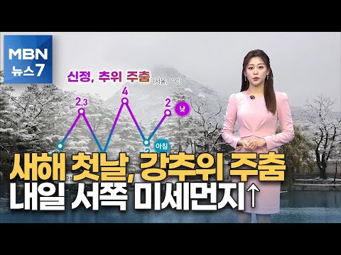 [뉴스7 날씨] 새해 첫날, 강추위 주춤…내일 서쪽 미세먼지↑ [MBN 뉴스7]