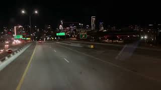 Ночной Остин штат Техас США Night Austin TX I-35