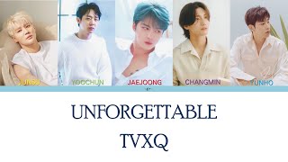 TVXQ! (동방신기) - Unforgettable (바보) - [Colour Coded Lyrics] (Han/Rom/Eng)