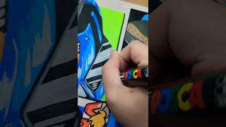 #comic #mustang #auto #posca #acrylicmarkers #painting #comiccon #mustang #gt500 #shelby #art #draw