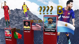 TOP 50 Richest Athletes in the World 2022 ⚽ 3D animation