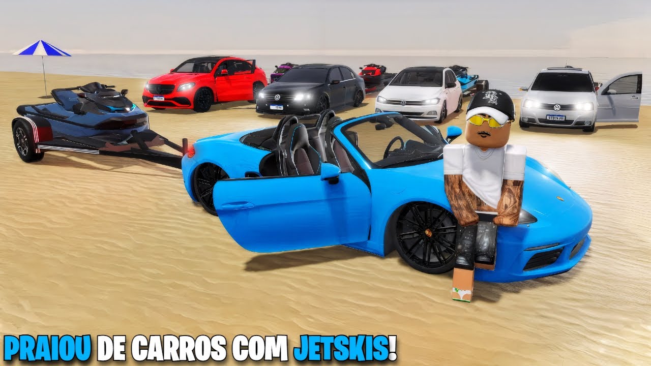 FOMOS PARA PRAIA DE CARROS COM JETSKI NO GRAU SP! - Roblox RP