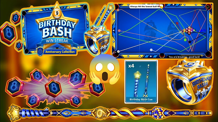 8 Ball pool New Event Birthday Bash Winstreak Free Cue Max || 8 ball pool Ak Loader Hack Gameplay