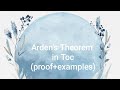 Arden's Theorem (proof + examples)