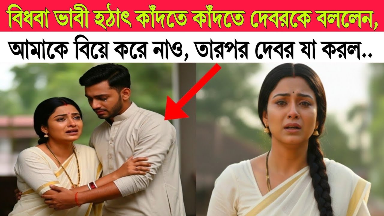 কাঁদতে কাঁদতে বিধবা ভাবি দেবরকে বলল—আমাকে বিয়ে করে নাও।”তারপর দেবর যা বলল…