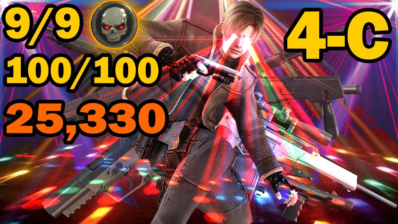 RE4 Remake Shooting Range 4C PERFECT SCORE ALL SKULLS YouTube