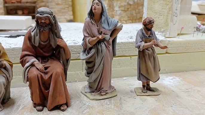 Presepe completo popolare 100x320x120 cm statue Moranduzzo 8