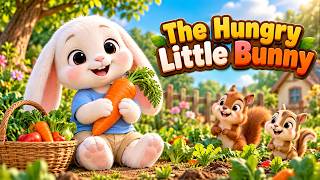 The Hungry Little Bunny 🥕 | Kids Story About Sharing & Kindness | King Polite Baby