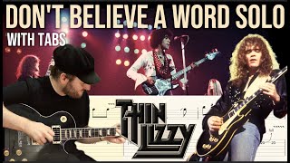 Famous DON'T BELIEVE A WORD GUITAR SOLO - THIN LIZZY (WITH TABS) Net Worth