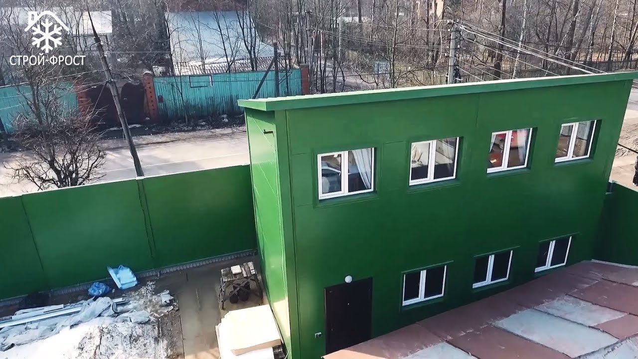 Двухэтажный гараж из сэндвич панелей