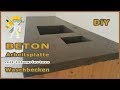 Betonplatte mit integriertem Waschbecken - Arbeitsplatte aus Beton  - Epoxidharz - Betontisch - NEU