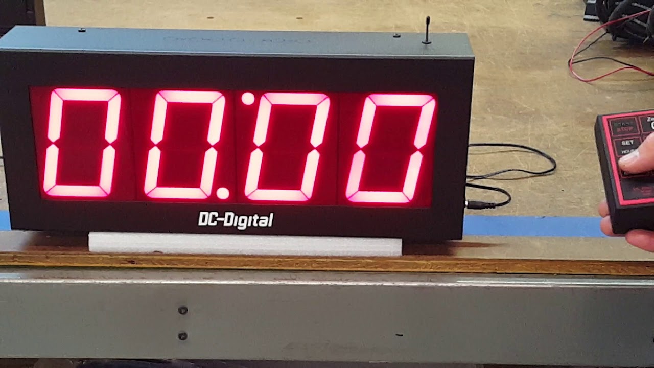 DC-40T-DN-W (Wireless Countdown Timer with Digit Shift) - YouTube