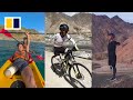 Chinese man with one leg and one arm goes on bicycle road trip around the world