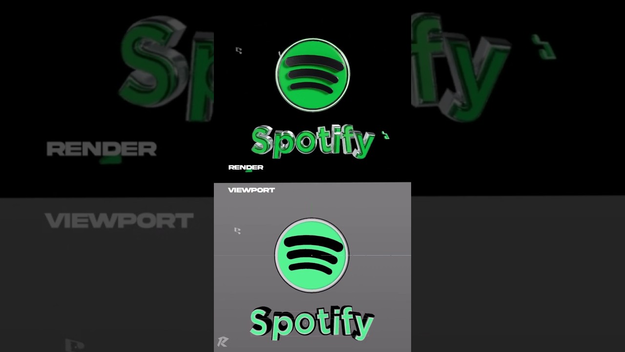 Render vs Viewport  - 3D Logo Animation for 