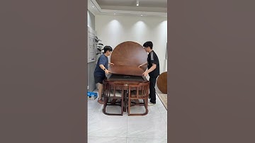 part38.Solid Wood Automatic Dining Mahjong Table Set Mahjong Machine Integrated DiningTable Solution