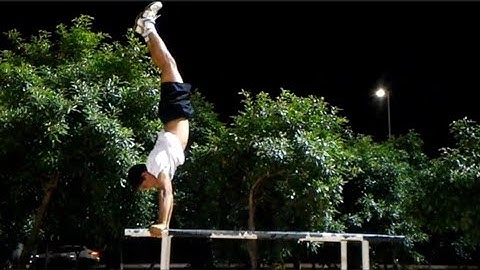 Handstand on Parallel bar - #Handstand #Parallelbar #Learning #shortsvideo #easy