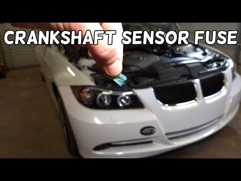 CRANKSHAFT POSITION SENSOR FUSE LOCATION REPLACEMENT BMW E90 E91 E92 E93