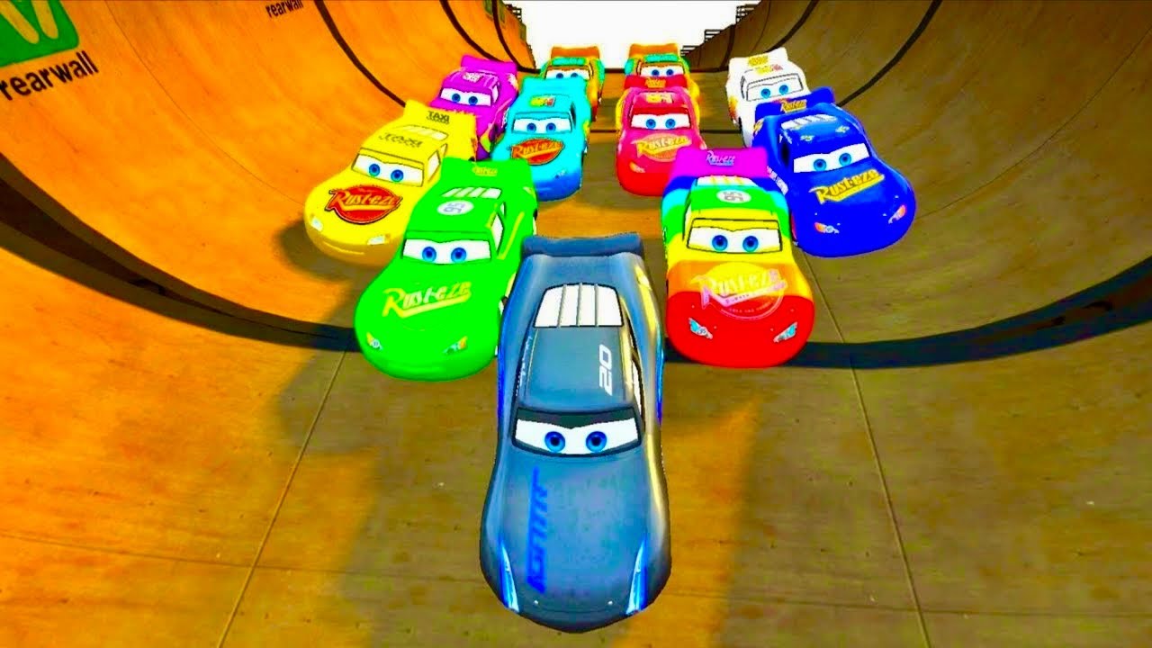 GTA 4 All Lightning McQueen Cars Massive Ramp Jump Testing Ep. 8 - GTA IV Cars Mods