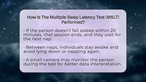 How Is The Multiple Sleep Latency Test (MSLT) Performed? - Sleep Apnea Support Network