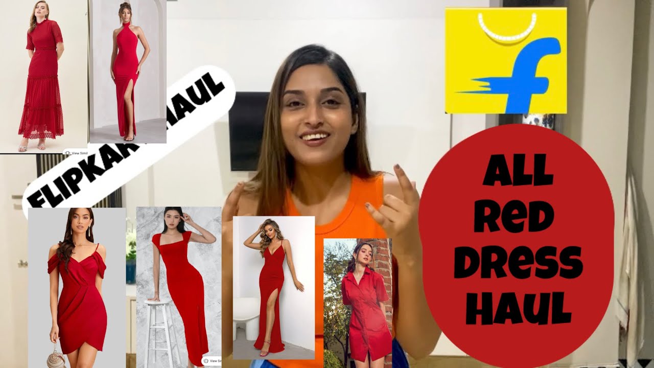 Flipkart red dresses haul || All red dresses || trending fashion dressses 