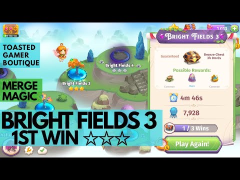 gaming logo Merge Magic Bright Fields 3 • 3 Stars On 1st Win ☆☆☆