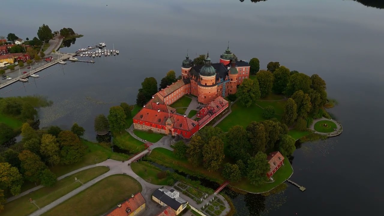 The Charm of Mariefred in Sweden from Above | Stunning DJI Mini 4 Pro Footage