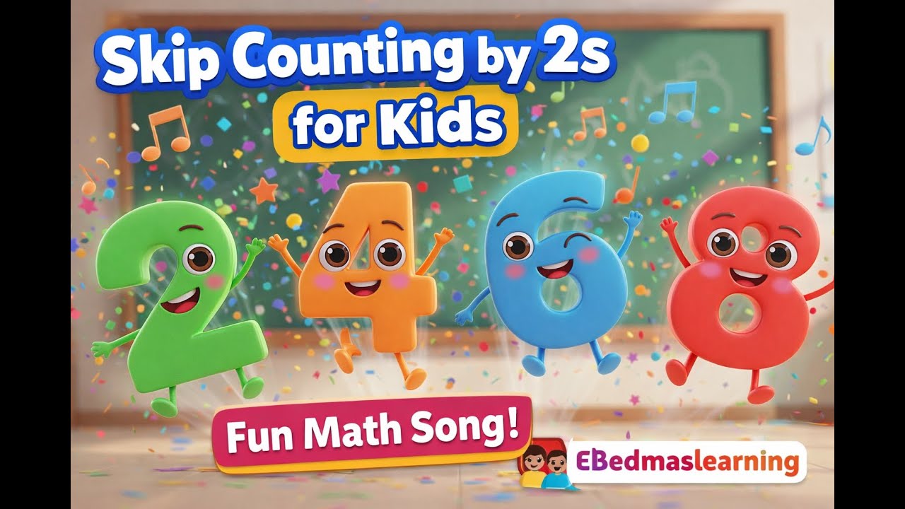 Skip Counting by 2s for Kids 🎶 | Fun Math Song | Ebedmaslearning