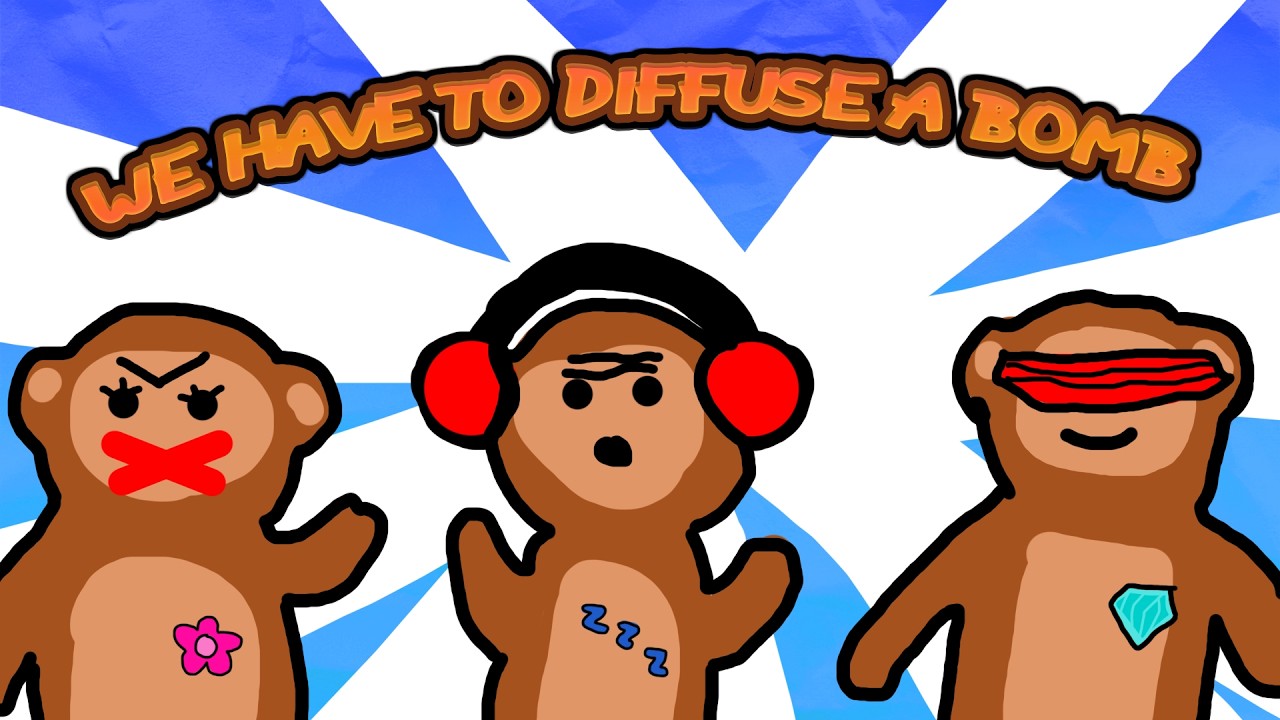 3 MONKEYS, 1 BOMB, TOTAL CHAOS! 💣 (Bombanana Gameplay) [Horizontal]