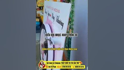 Bảng Tên Để Cổng Đám Cưới Đám Hỏi Kiểu Đĩa Nhạc Xoay 3D Sử Dụng Bàn Xoay Sản Phẩm Làm Đĩa Nhạc Xoay