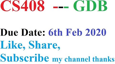 CS408 gdb 6th feb 2020 | cs408 | gdb | 2020 | HCI cs408  VU GDB