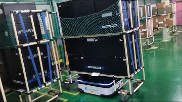 Lanxin Robot Helps Toshiba Transport Trolley for Production Lines