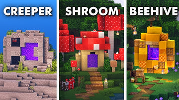 3 Nether Portal Design Ideas | Minecraft Tutorial!