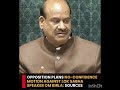 OPPOSITION PLANS NO-Confidence Motion Against Lok Sabha Speaker 🔊 Om birla ?