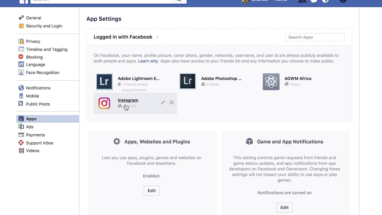 FB app permission