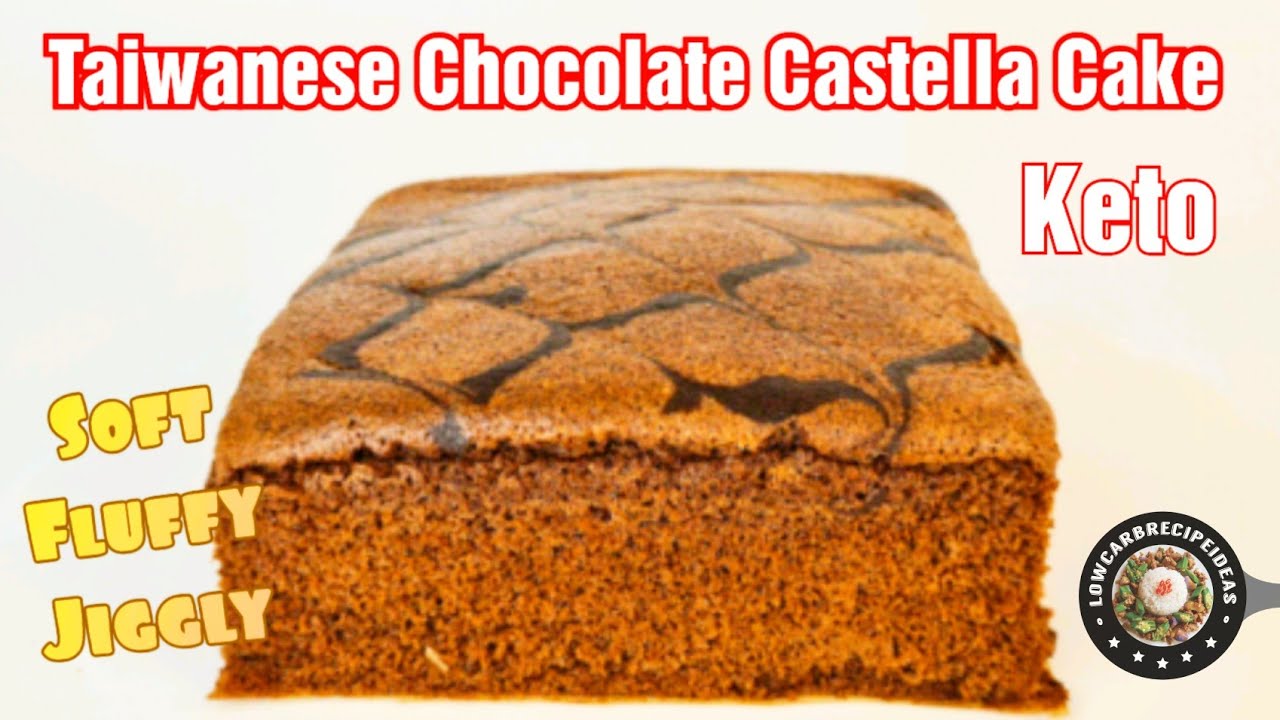HOW TO MAKE KETO TAIWANESE CHOCOLATE CASTELLA CAKE - JIGGLY, PILLOWY-SOFT, FLUFFY & DELICIOUS !