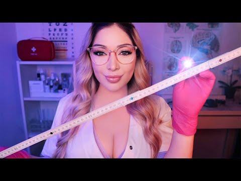 ASMR Inappropriate Nurse Measuring And Exam 😨 (Cranial Nerve Exam, Eye Exam, Medical Role Play)