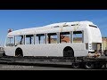 Bus Frame Body Shell on Landoll 440A Trailer
