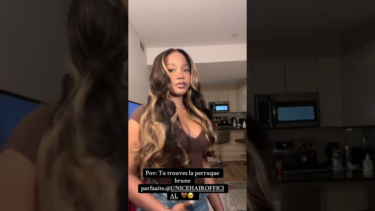 UNice Bye-Bye Knots Wig 7x5 Lace Loose Wave Butterscotch Highlights Brown Glueless Wig 150% Density