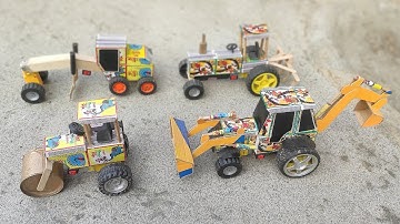 How to make JCB at Home from Matchbox | DIY JCB Backhoe Loader | Mini JCB Science Project