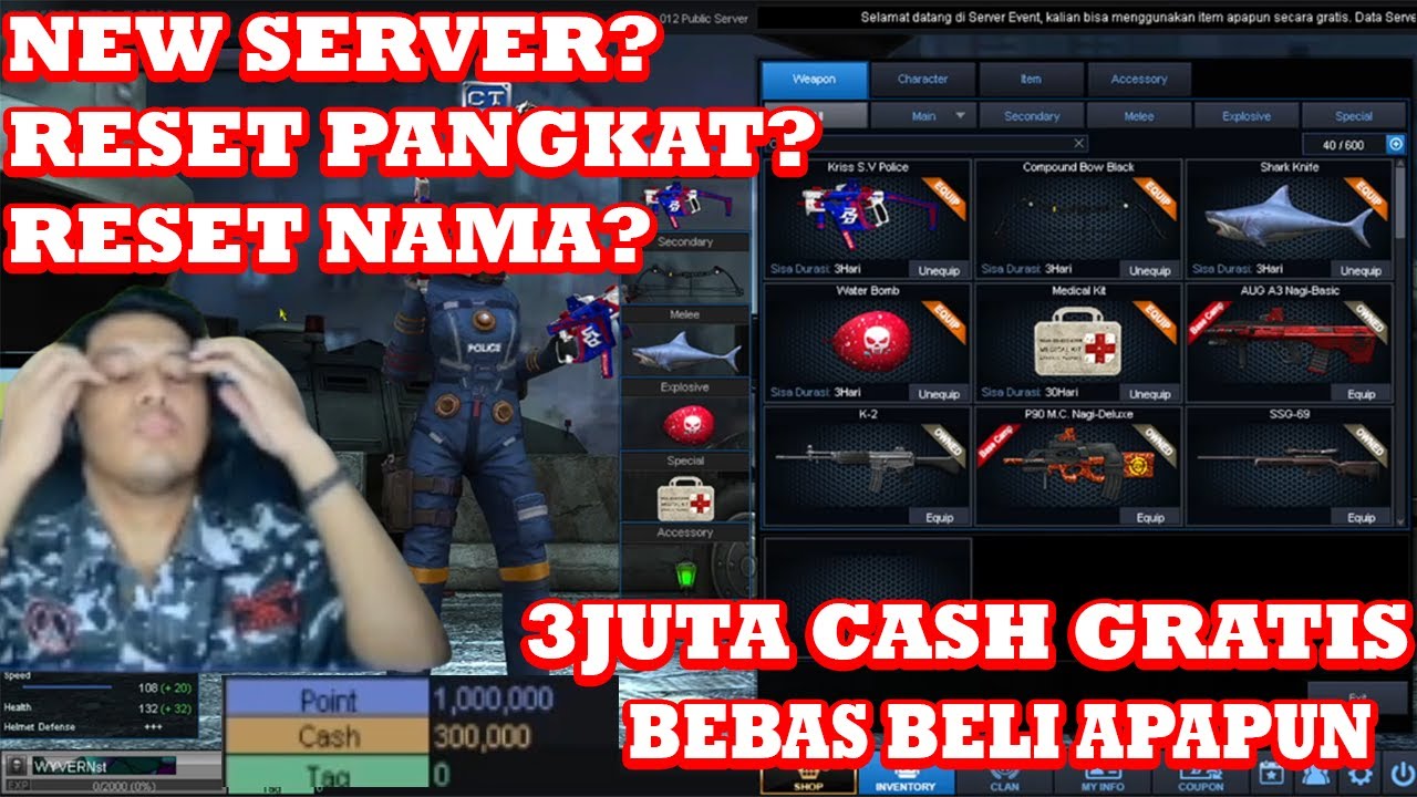 GRATIS CASH 300.000 POINT BLANK DINEW SERVER EVENT