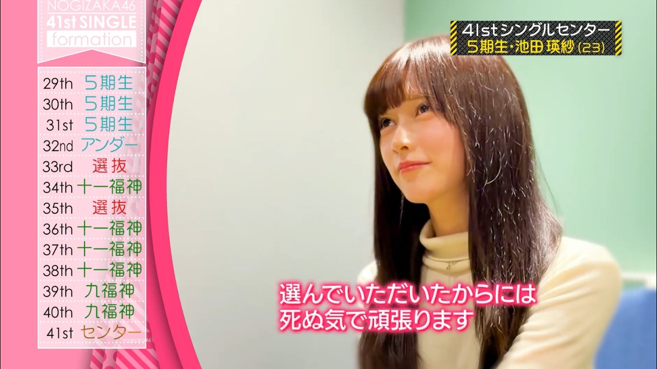 41stシングルセンター【池田瑛紗】