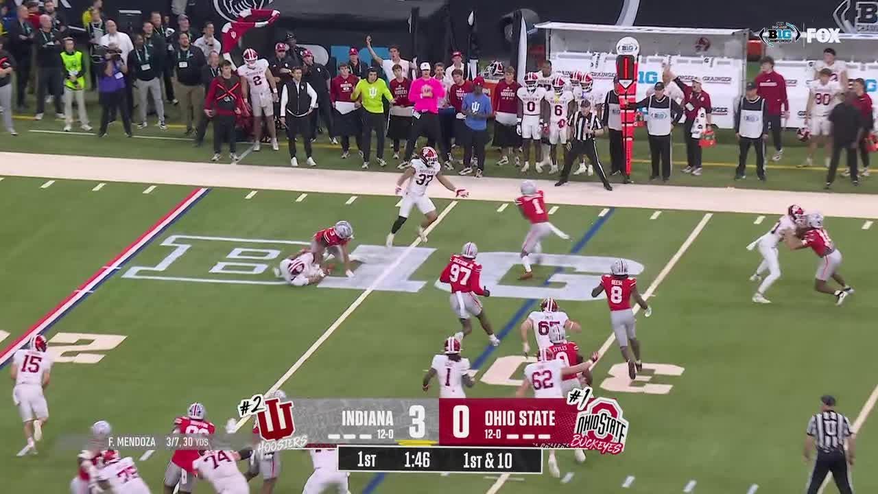 Davison Igbinosun Comes up with the INT off the Deflection vs. Indiana | Ohio State Football