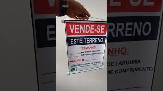 Banner Pronto (Vende-se Este Terreno) tamanho 30x40cm
