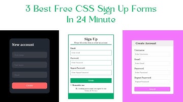 3 Best Free CSS Sign Up Forms In 24 Minute #javascript #frontend #animation #loader #loading