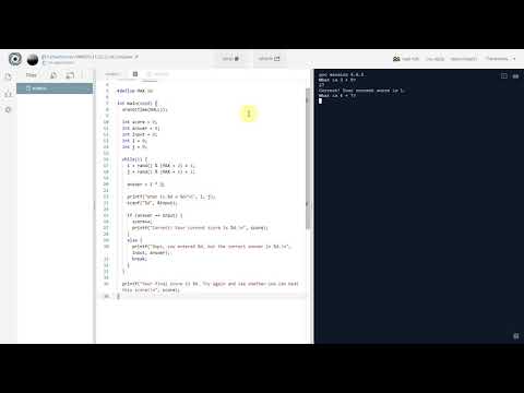 Multiplication Game - Coded using C