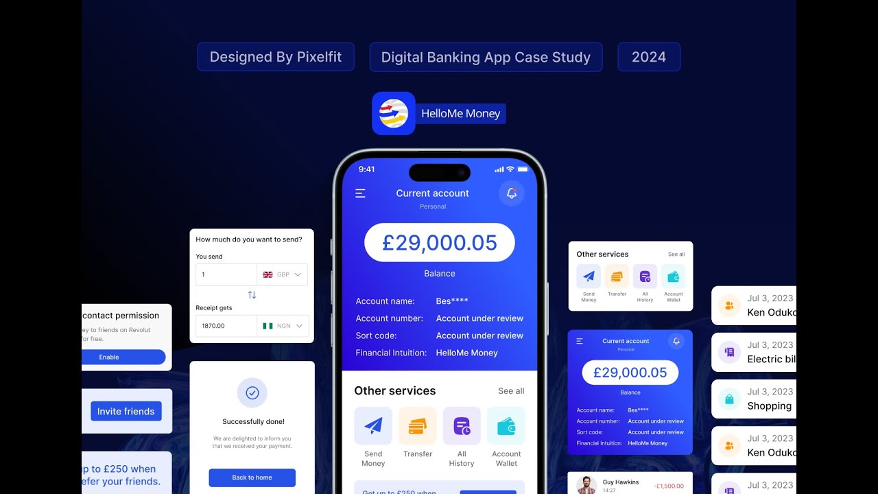 Hello Me Money - Digital Banking Mobile App Official Redesign