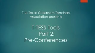 TCTA's T-TESS TOOLS | Pre-Conferences