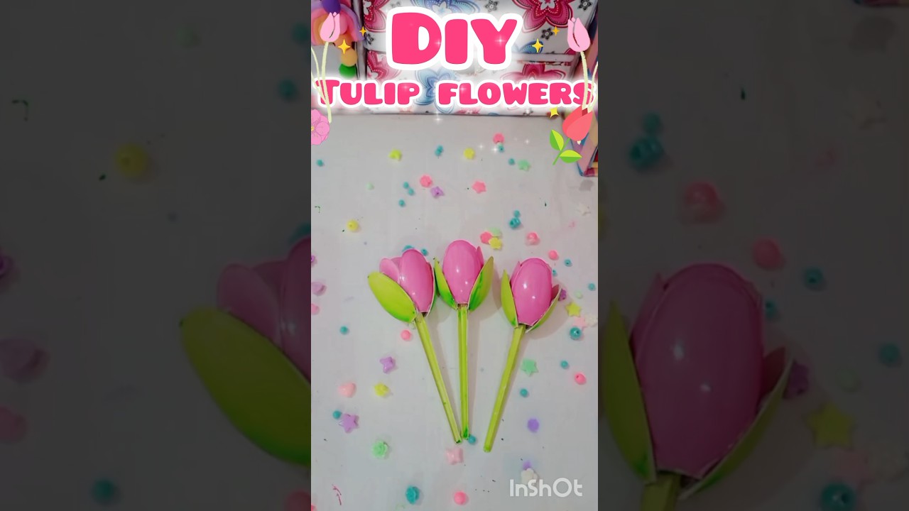 🌷DIY Tulips from Spoon l Easy n cute idea💕