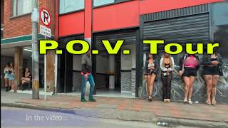 Santa Fe Neighborhood Bogota co | P.O.V. Walking Tour | 4K